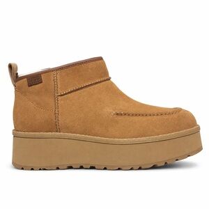 UGG Chestnut Suede Platform Ankle Bootie